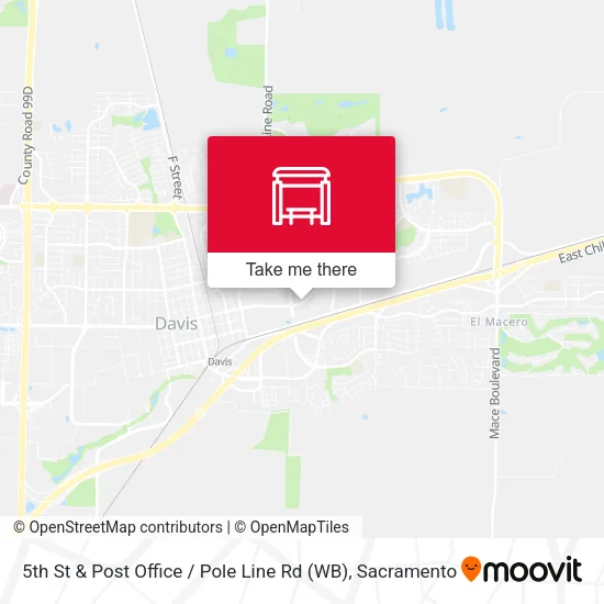 Mapa de 5th St & Post Office / Pole Line Rd (WB)
