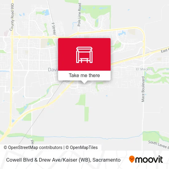 Mapa de Cowell Blvd & Drew Ave / Kaiser (WB)