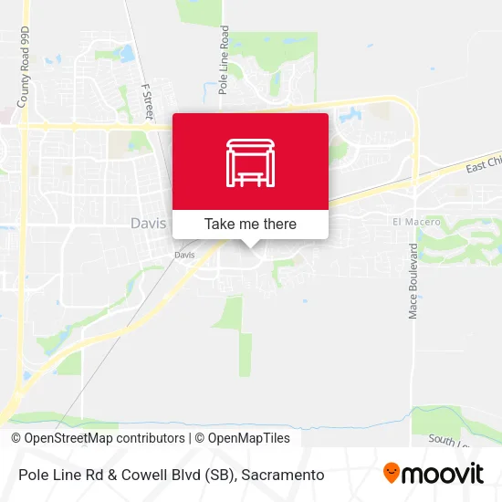 Mapa de Pole Line Rd & Cowell Blvd (SB)