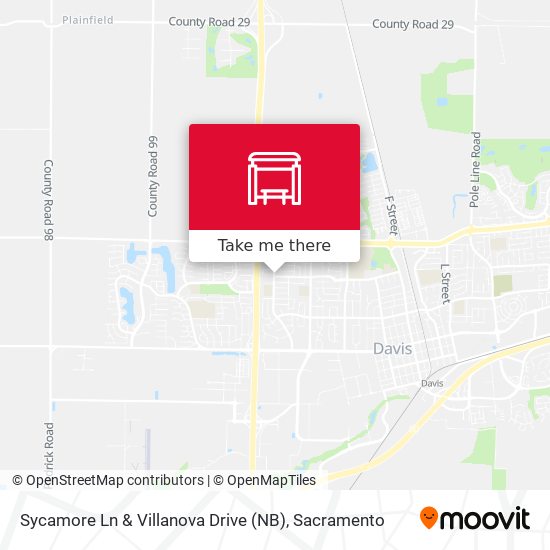 Sycamore Ln & Villanova Drive (NB) map