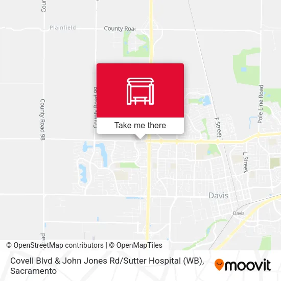 Covell Blvd & John Jones Rd / Sutter Hospital (WB) map