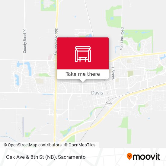 Oak Ave & 8th St (NB) map