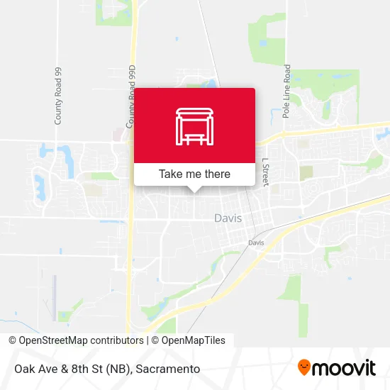 Mapa de Oak Ave & 8th St (NB)