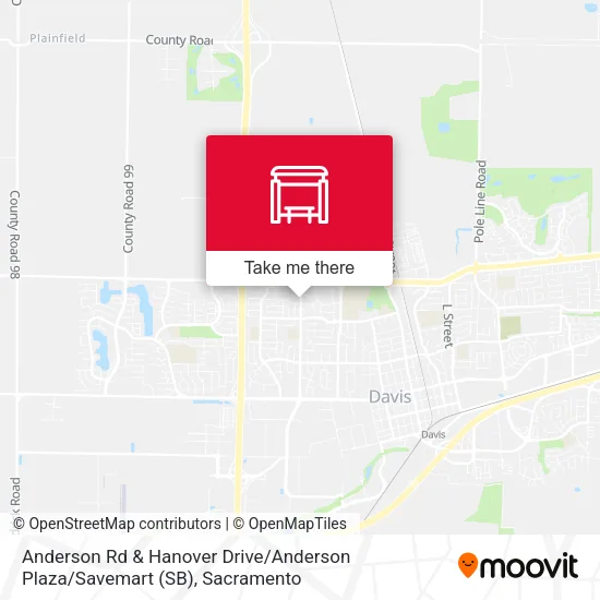 Mapa de Anderson Rd & Hanover Drive / Anderson Plaza / Savemart (SB)