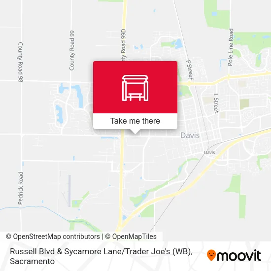Russell Blvd & Sycamore Lane / Trader Joe's (WB) map
