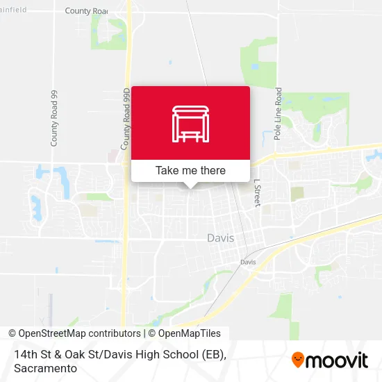 Mapa de 14th St & Oak St / Davis High School (EB)