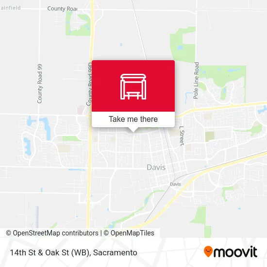Mapa de 14th St & Oak St (WB)
