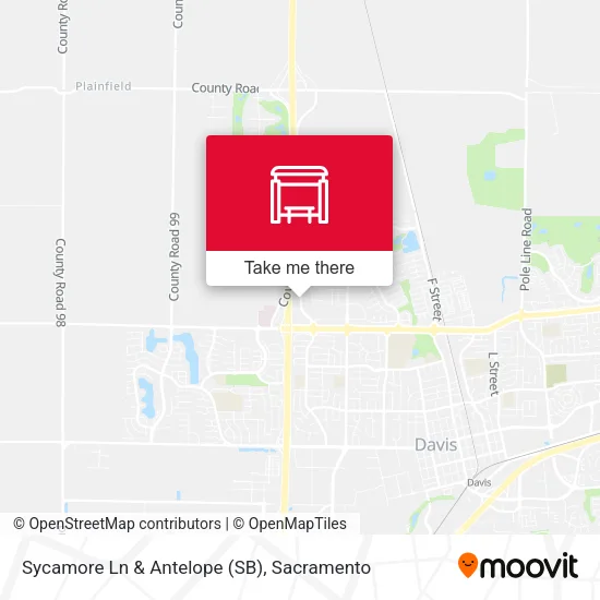 Sycamore Ln & Antelope (SB) map
