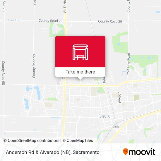 Anderson Rd & Alvarado (NB) map