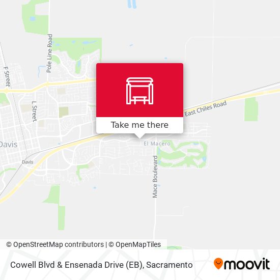 Cowell Blvd & Ensenada Drive (EB) map