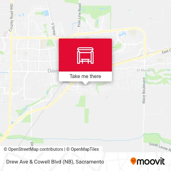 Mapa de Drew Ave & Cowell Blvd (NB)