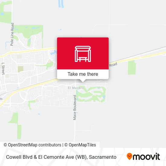 Cowell Blvd & El Cemonte Ave (WB) map