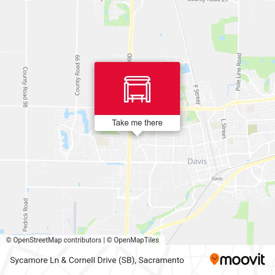 Sycamore Ln & Cornell Drive (SB) map