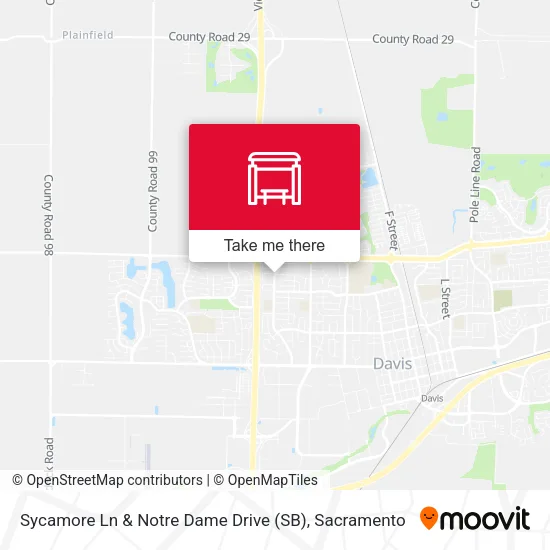 Mapa de Sycamore Ln & Notre Dame Drive (SB)