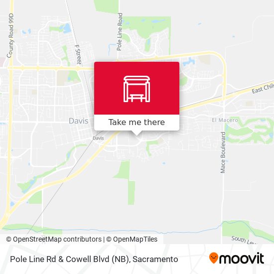 Pole Line Rd & Cowell Blvd (NB) map