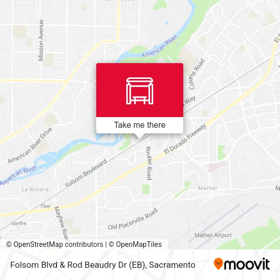 Folsom Blvd & Rod Beaudry Dr (EB) map