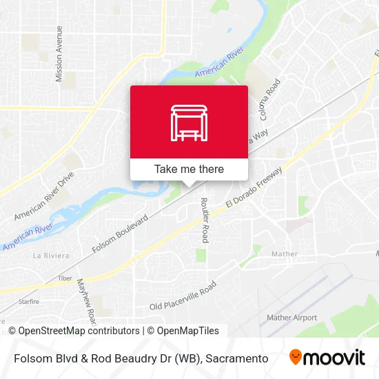 Folsom Blvd & Rod Beaudry Dr (WB) map