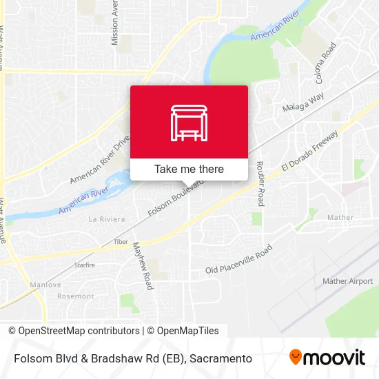 Folsom Blvd & Bradshaw Rd (EB) map