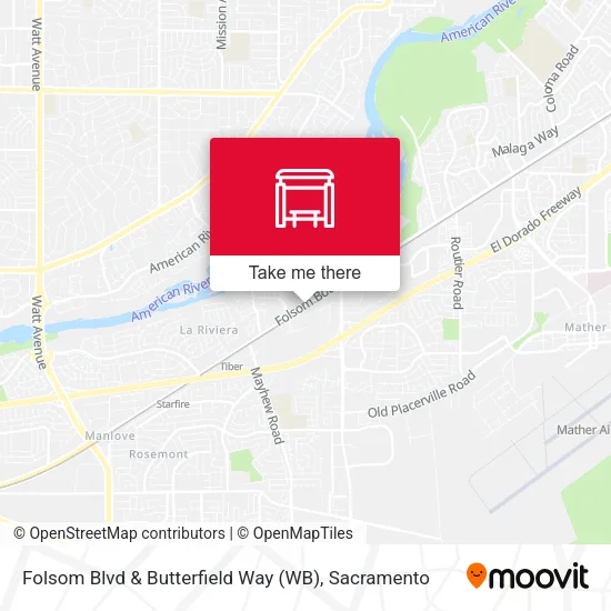 Mapa de Folsom Blvd & Butterfield Way (WB)