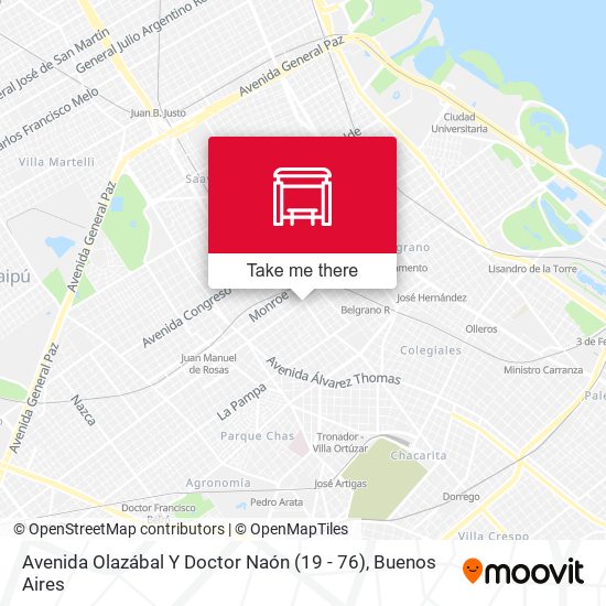 Avenida Olazábal Y Doctor Naón (19 - 76) map