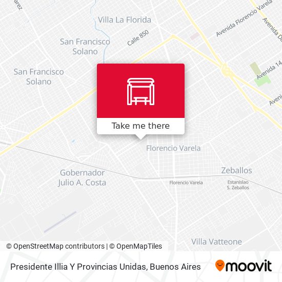 Presidente Illia Y Provincias Unidas map