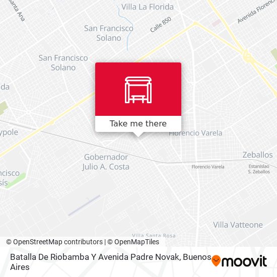 Batalla De Riobamba Y Avenida Padre Novak map