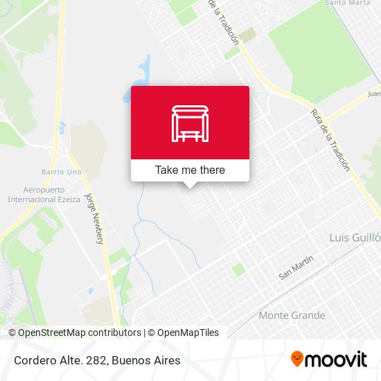Cordero Alte. 282 map