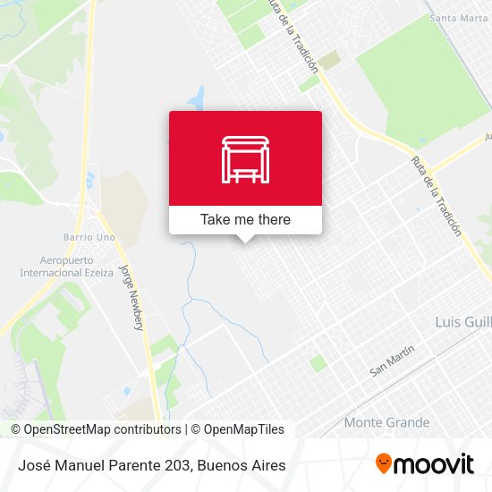 José Manuel Parente 203 map