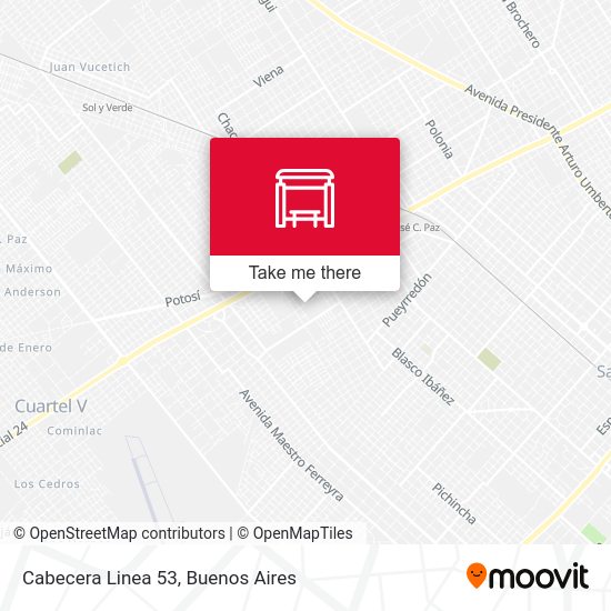Cabecera Linea 53 map
