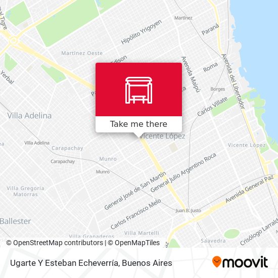Ugarte Y Esteban Echeverría map
