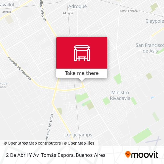 2 De Abril Y Av. Tomás Espora map