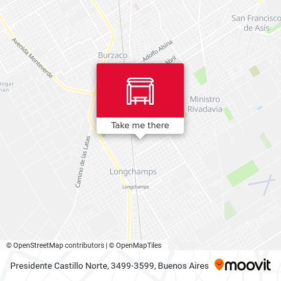 Presidente Castillo Norte, 3499-3599 map