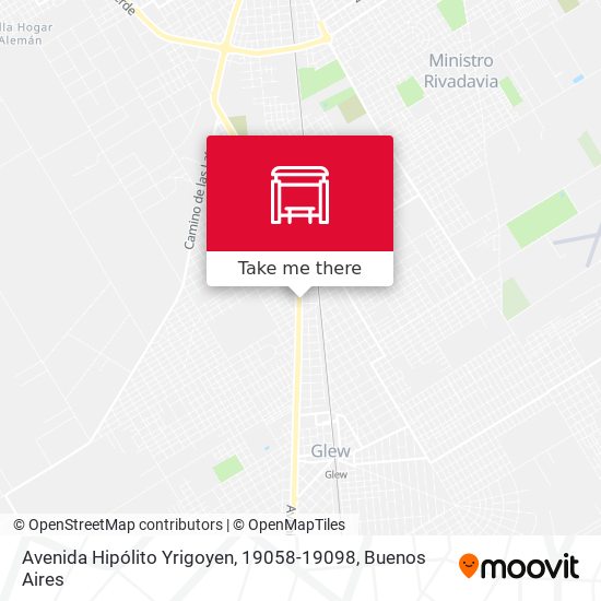 Mapa de Avenida Hipólito Yrigoyen, 19058-19098