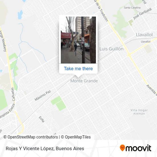 Rojas Y Vicente López map