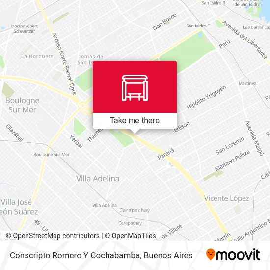 Conscripto Romero Y Cochabamba map