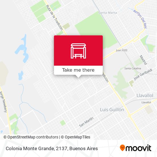 Colonia Monte Grande, 2137 map