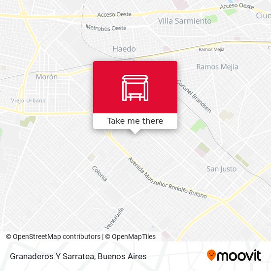Granaderos Y Sarratea map