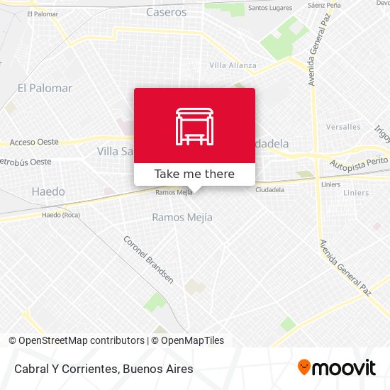 Cabral Y Corrientes map