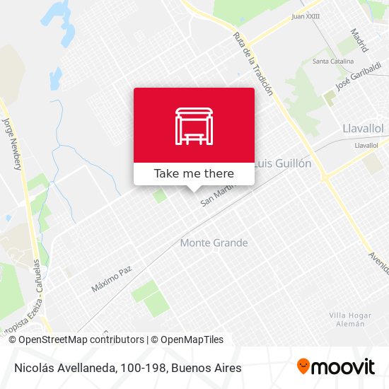 Nicolás Avellaneda, 100-198 map
