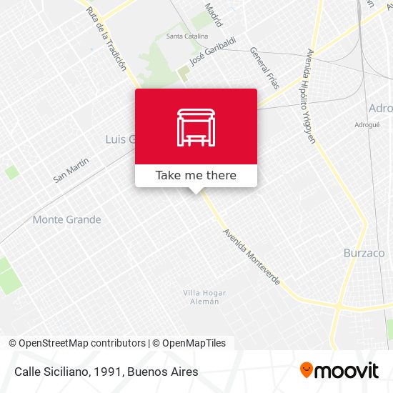 Mapa de Calle Siciliano, 1991