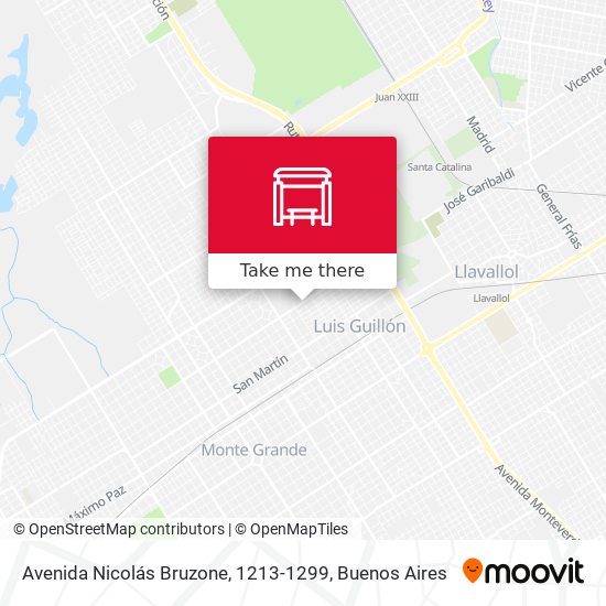 Mapa de Avenida Nicolás Bruzone, 1213-1299