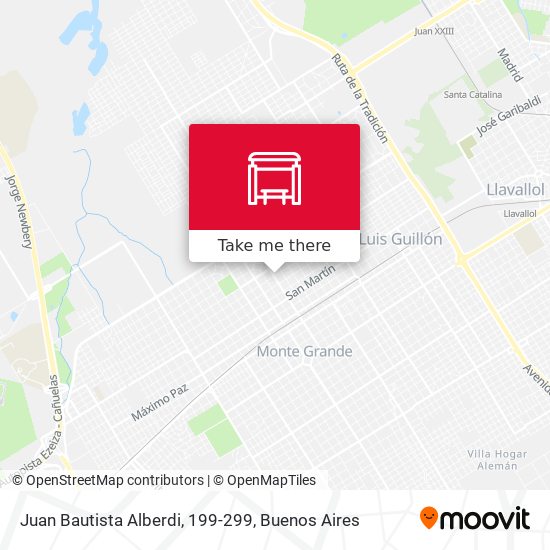 Juan Bautista Alberdi, 199-299 map
