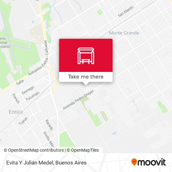 Evita Y Julián Medel map