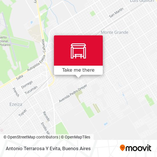 Antonio Terrarosa Y Evita map