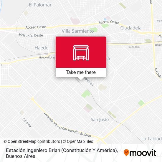 Estación Ingeniero Brian (Constitución Y América) map