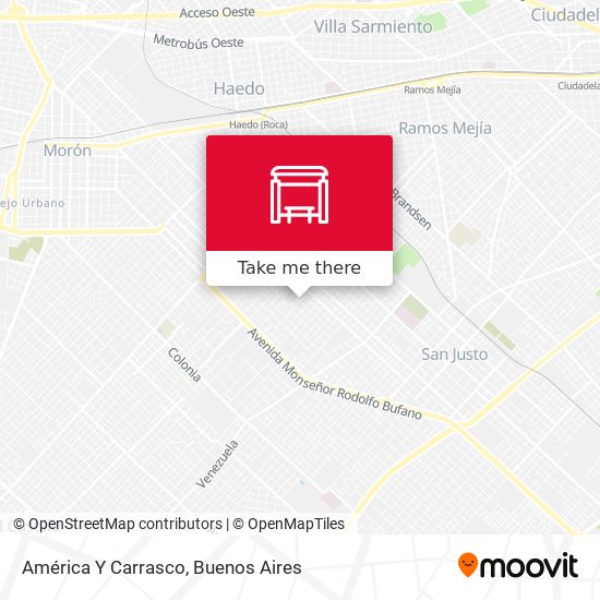 América Y Carrasco map