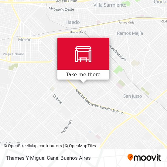 Thames Y Miguel Cané map
