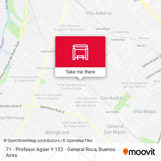71 - Profesor Agüer Y 122 - General Roca map