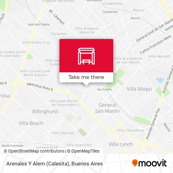 Arenales Y Alem (Calesita) map