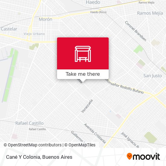 Mapa de Cané Y Colonia